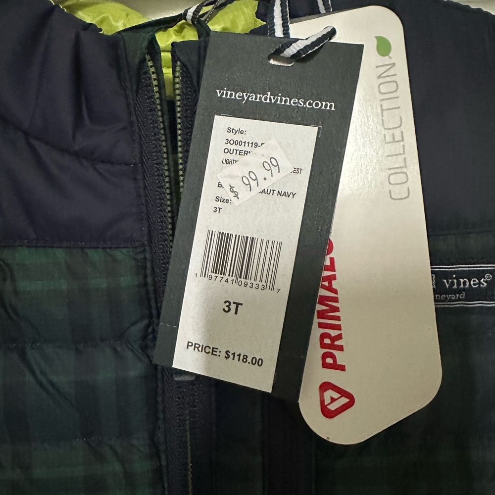 NWT Vineyard Vines Blue and Green Vest - Picture 6 of 7